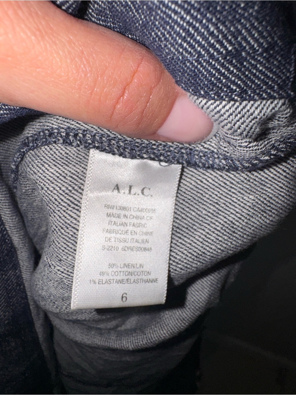A.L.C Denim Romi Dress/Size 6 - Picture 10 of 12